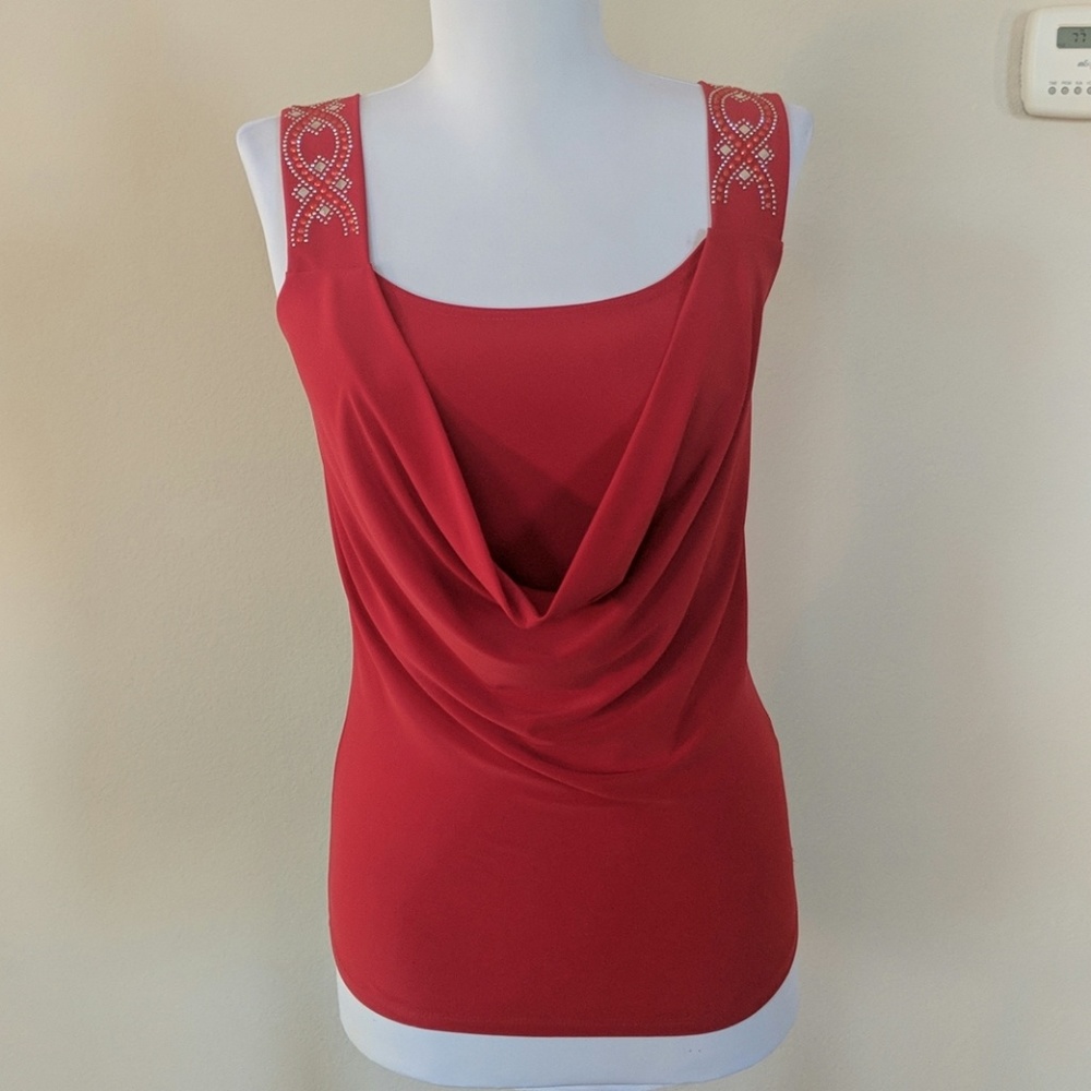 Womens Red Dressy Tank Top